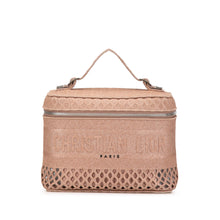 Dior | Pre-Owned Mesh Embroidered Diortravel Vanity Case | Pink