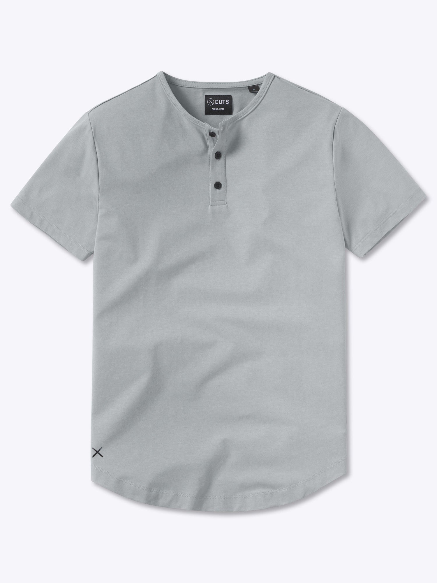 AO Henley Curve-Hem Tee | Granite Signature-fit PYCA Pro