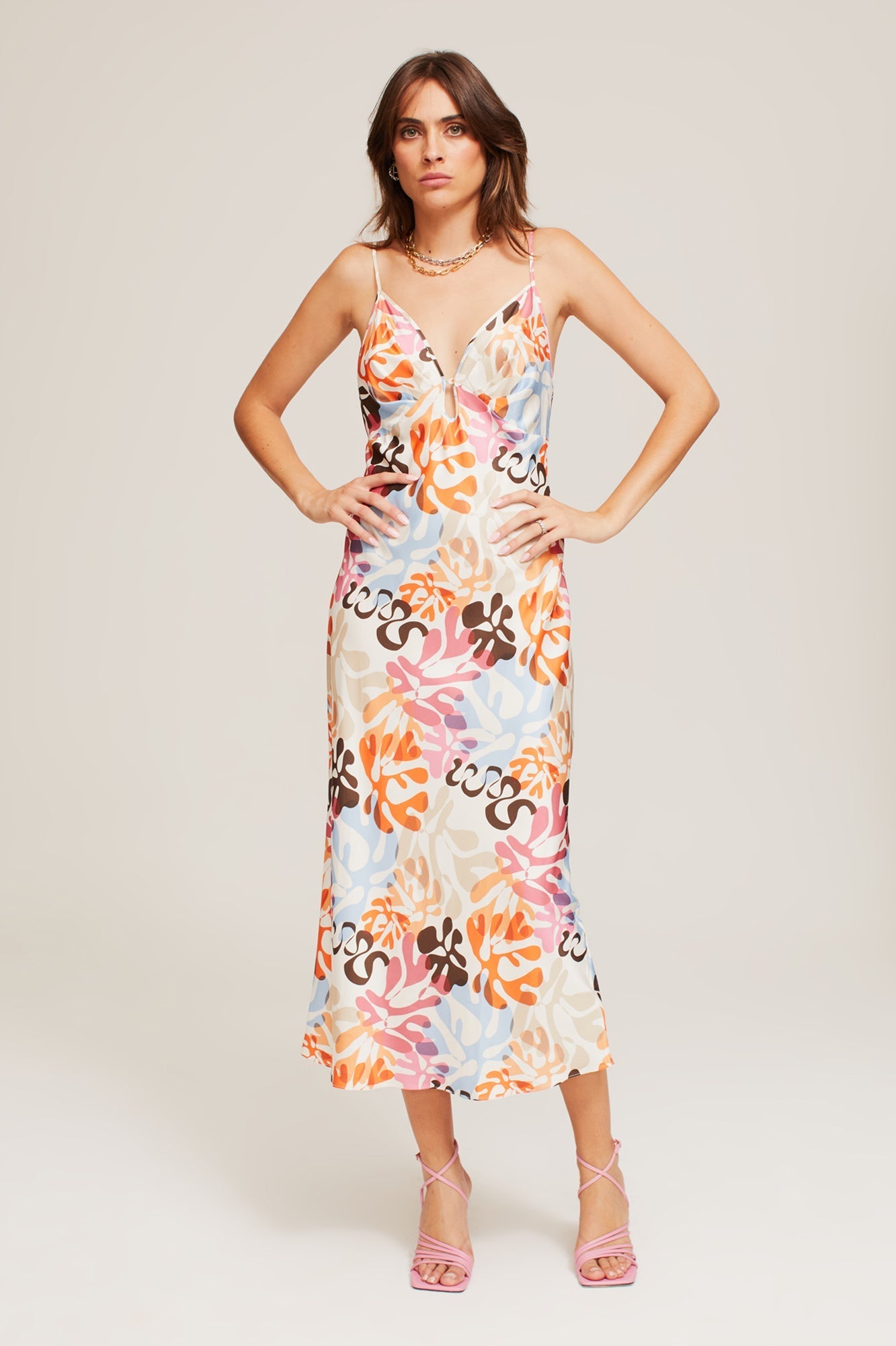 GINIA Henri Long Slip  in Vivre Print