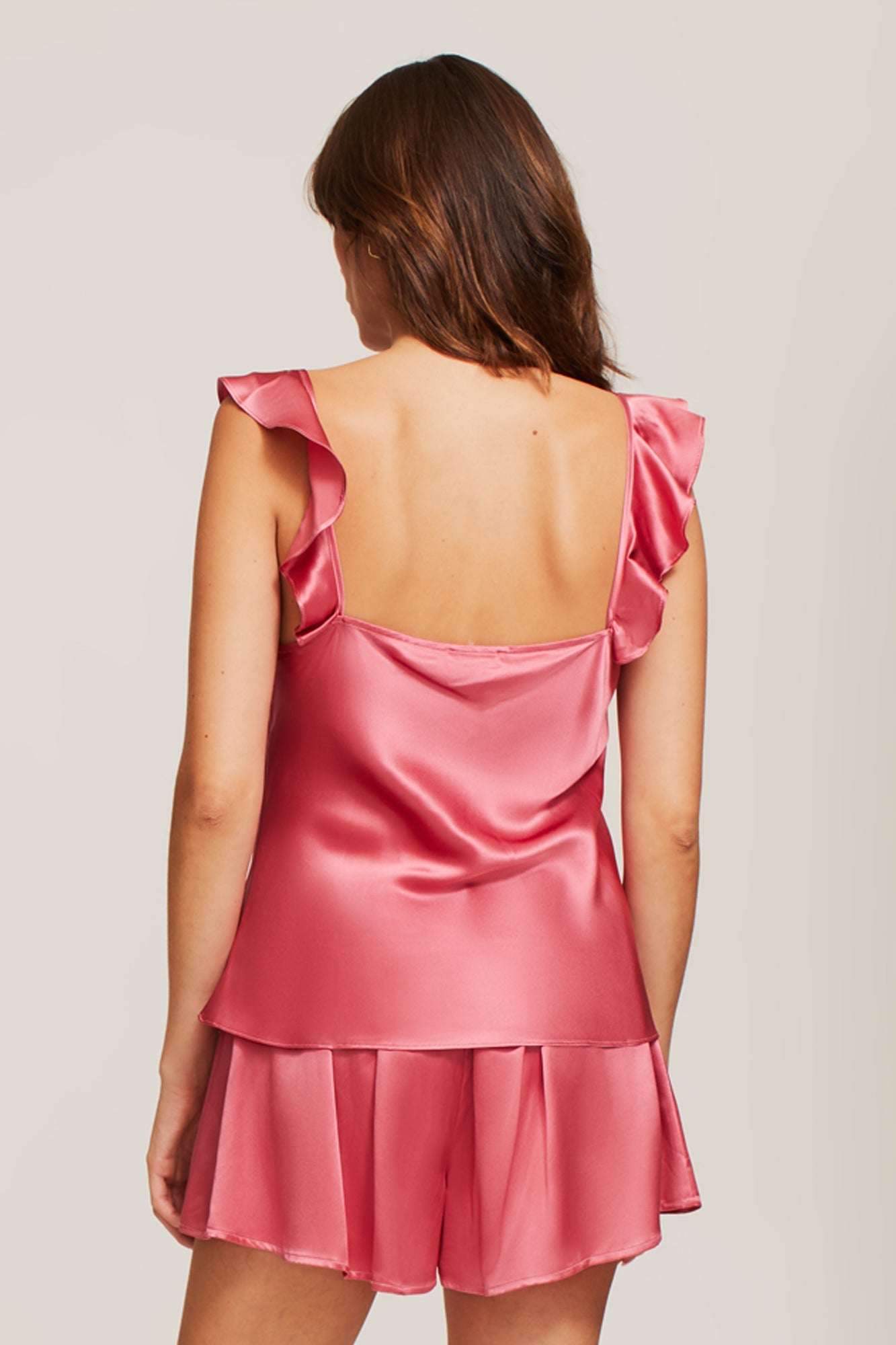 Aluna Silk Flutter Cami | Antique Rose