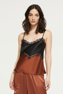 The Hope Top By GINIA In Gingerbread/Black