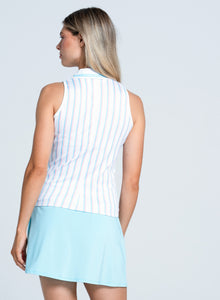 Top Golf | Retro Stripe Polo | White