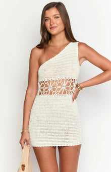 Gyanna Crochet Mini Dress | Cream
