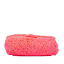 Chanel | Pre-Owned Medium Quilted Terry Cloth Coco Beach Flap | Pink/Hot Pink