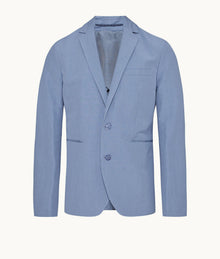 Garret Tailored Fit, Italian Made, Two-Button Unstructured Blazer | Springfield Blue