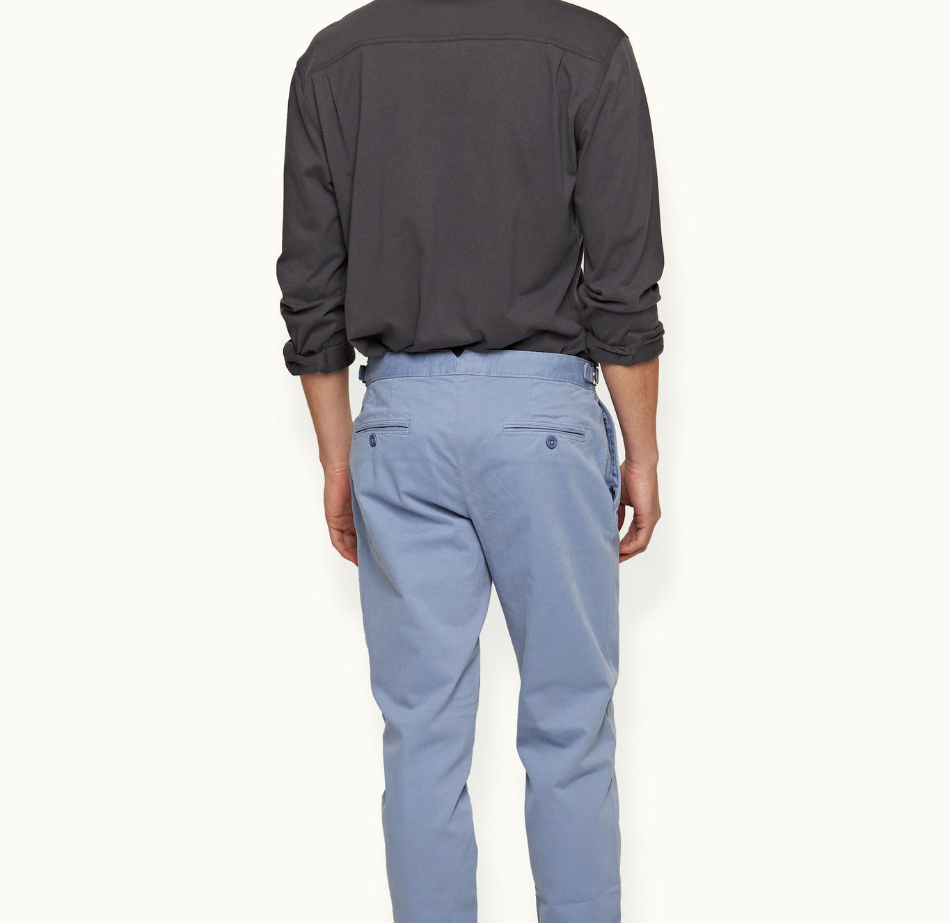 Giles Silk Tailored Fit Classic Collar Cotton-Silk Shirt | Piranha Grey
