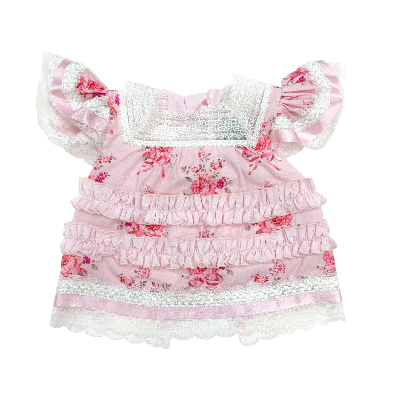 Girl | Amelia Pink Flower Print Short Sleeve Top