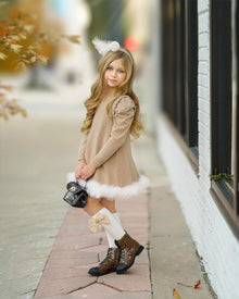 Girl | Anna Feather Headband | Beige