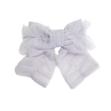 Girl | Ariel Ruffle Tulle Hair Bow | Lavender