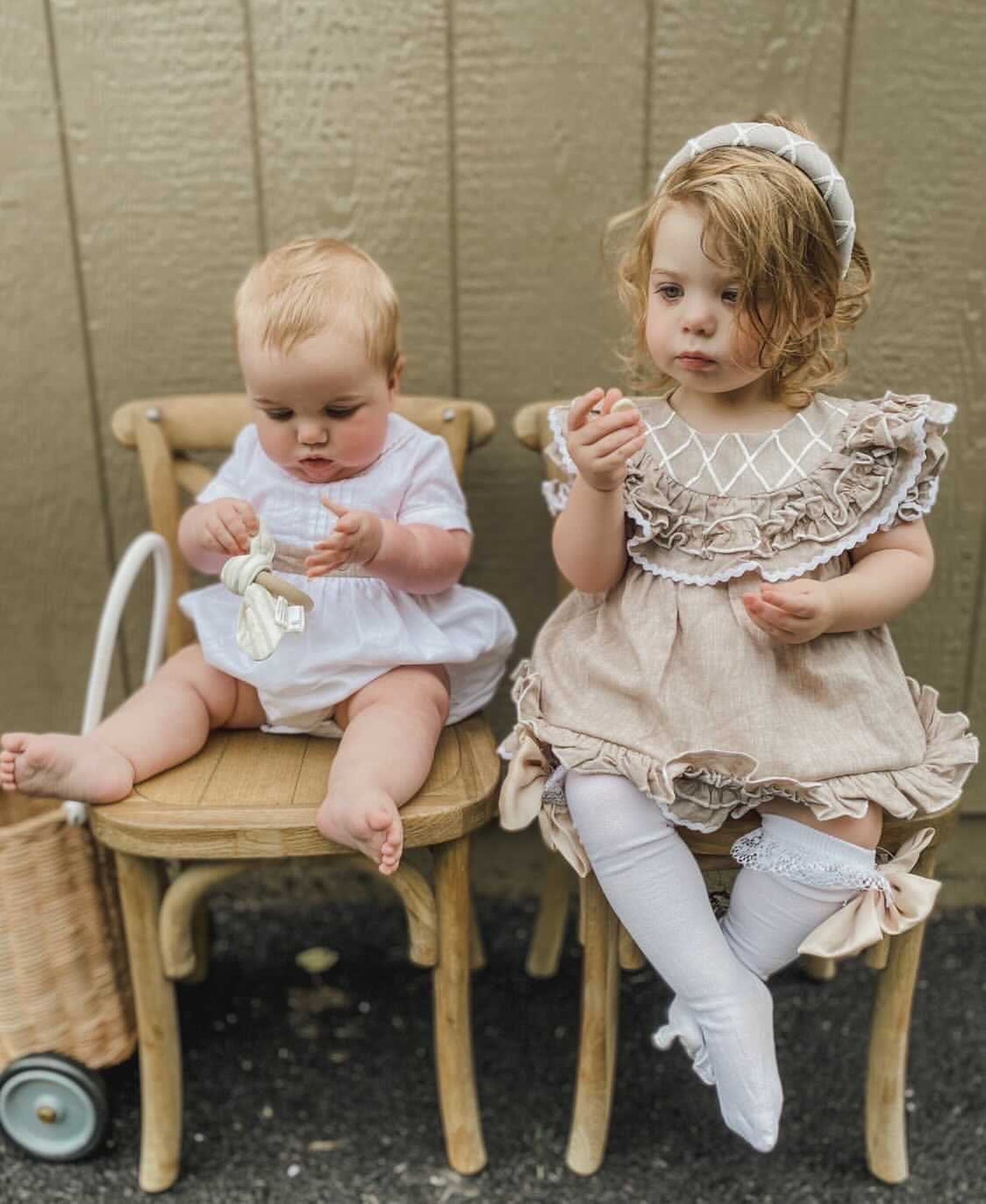 Girl | Ashlyn Tan Linen Top and Shorts Set | Beige