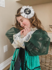 Girl | Aurora Royal Velour Dress | Green