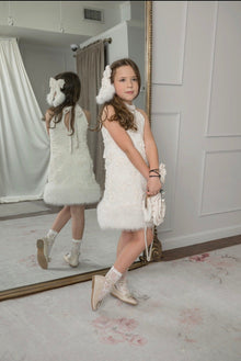 Girl | Ava Flower Hair Bow | Ivory