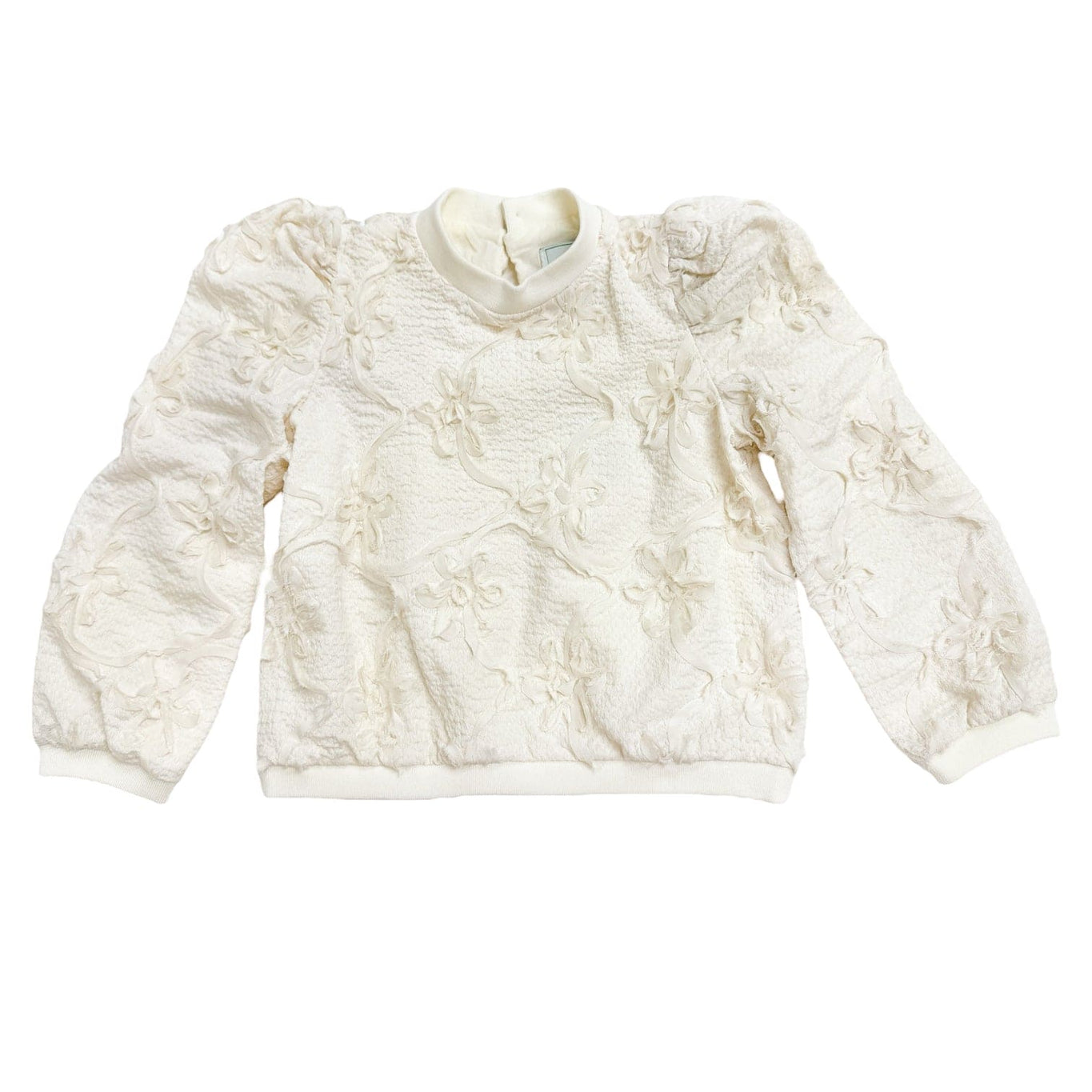 Girl | Ava Ivory Flower Sweater