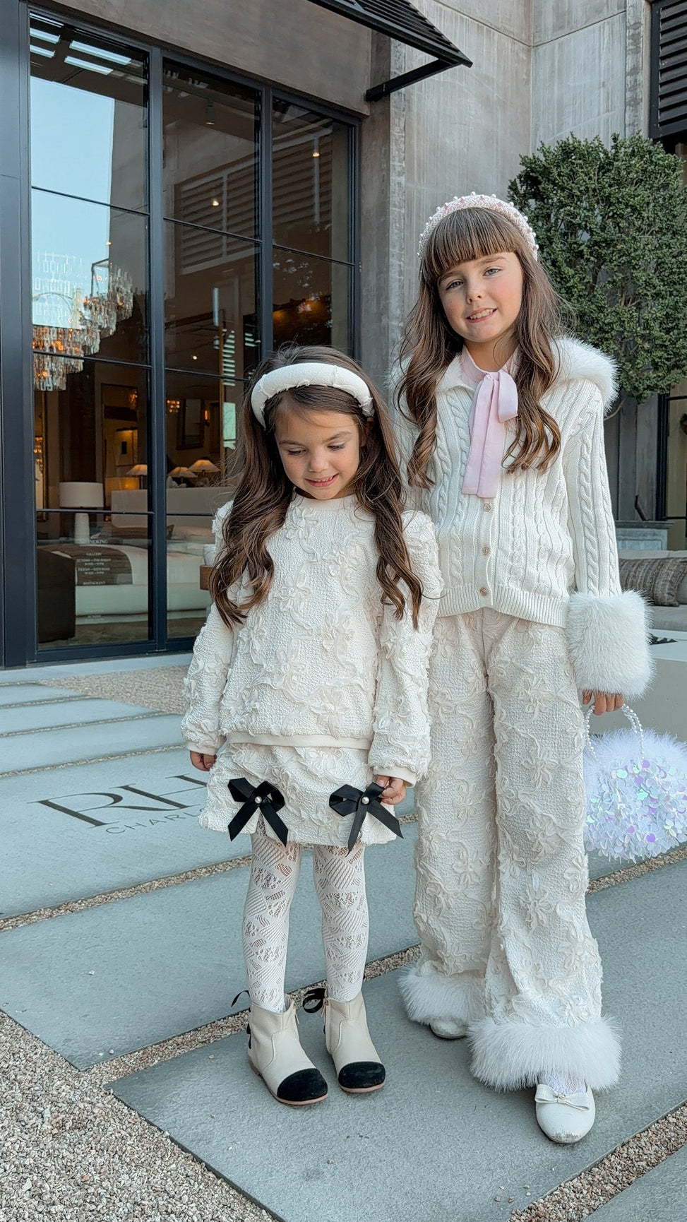 Girl | Ava Ivory Flower Sweater