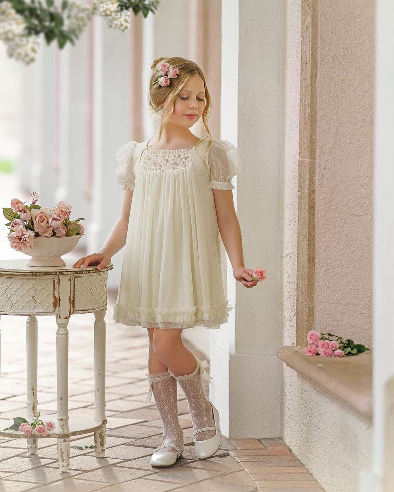 Girl | Bella Tulle Dress | Buttermilk