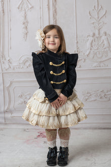 Girl | Charlie Jacquard Glitter Skirt | Gold