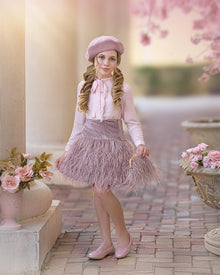 Girl | Crepe Fringe Blouse | Pink