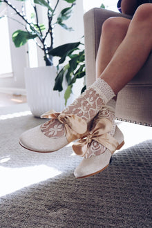 Girl | Daisy Lace Socks Nude | Oatmeal