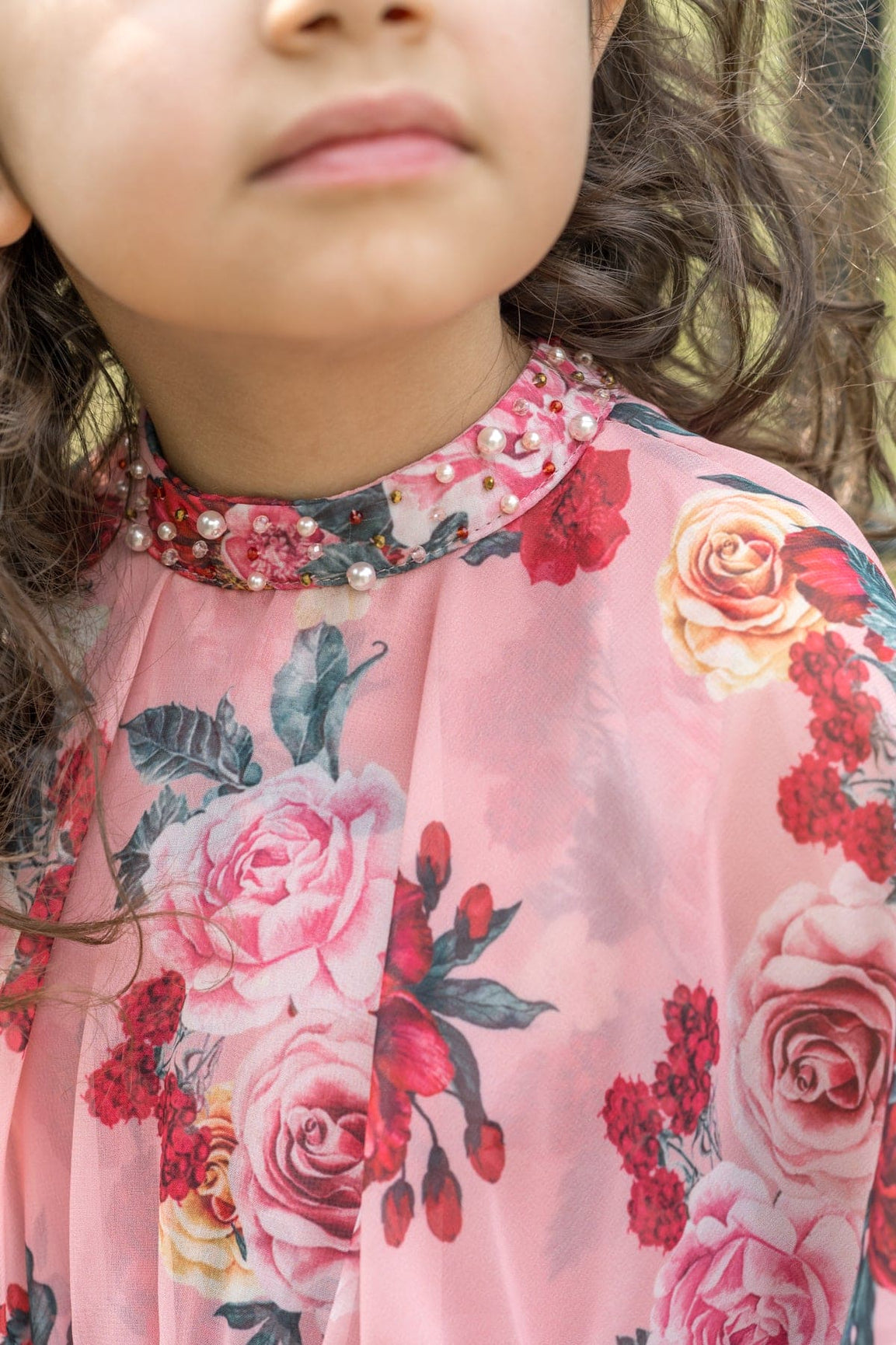 Girl | Flora Flower Print Dress | Pink