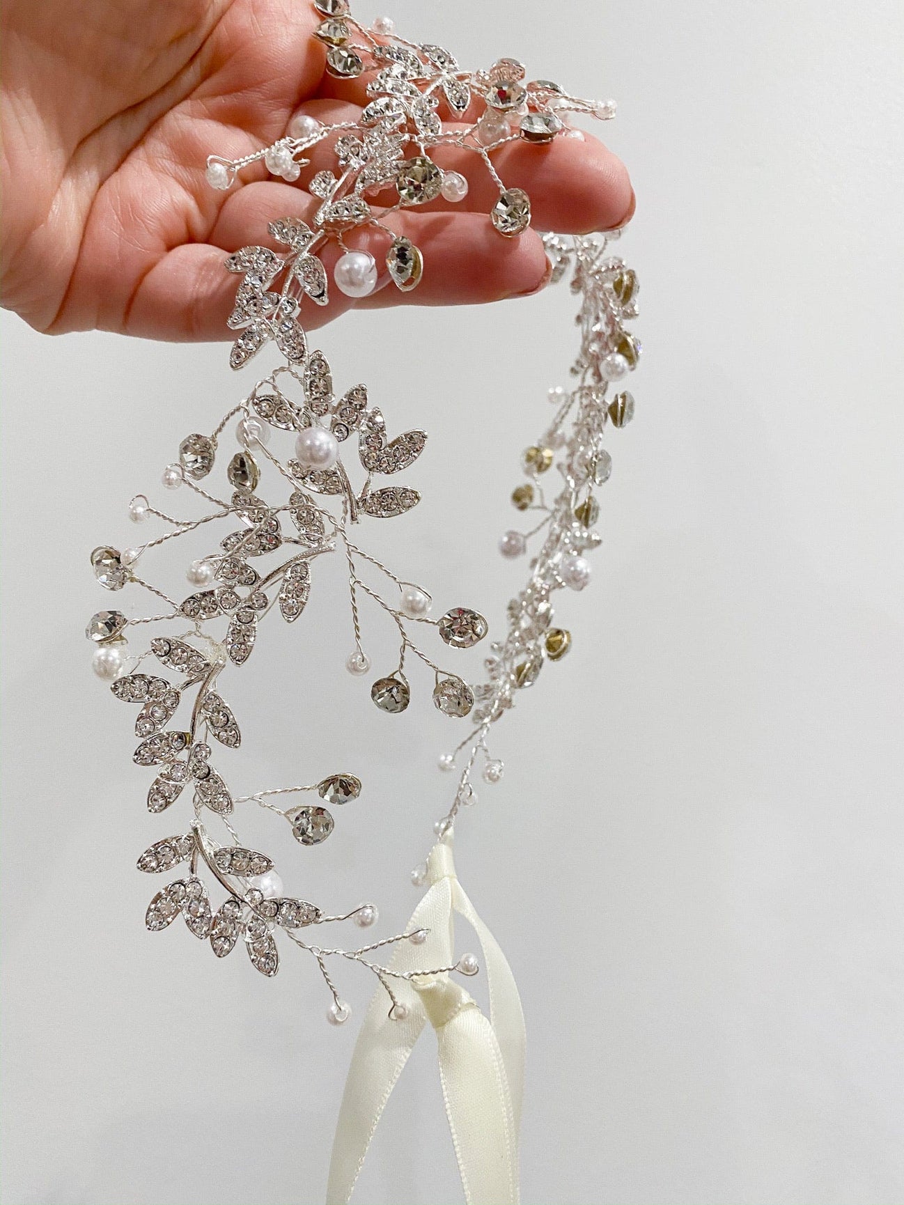 Girl | Flower Hair Garland | Silver
