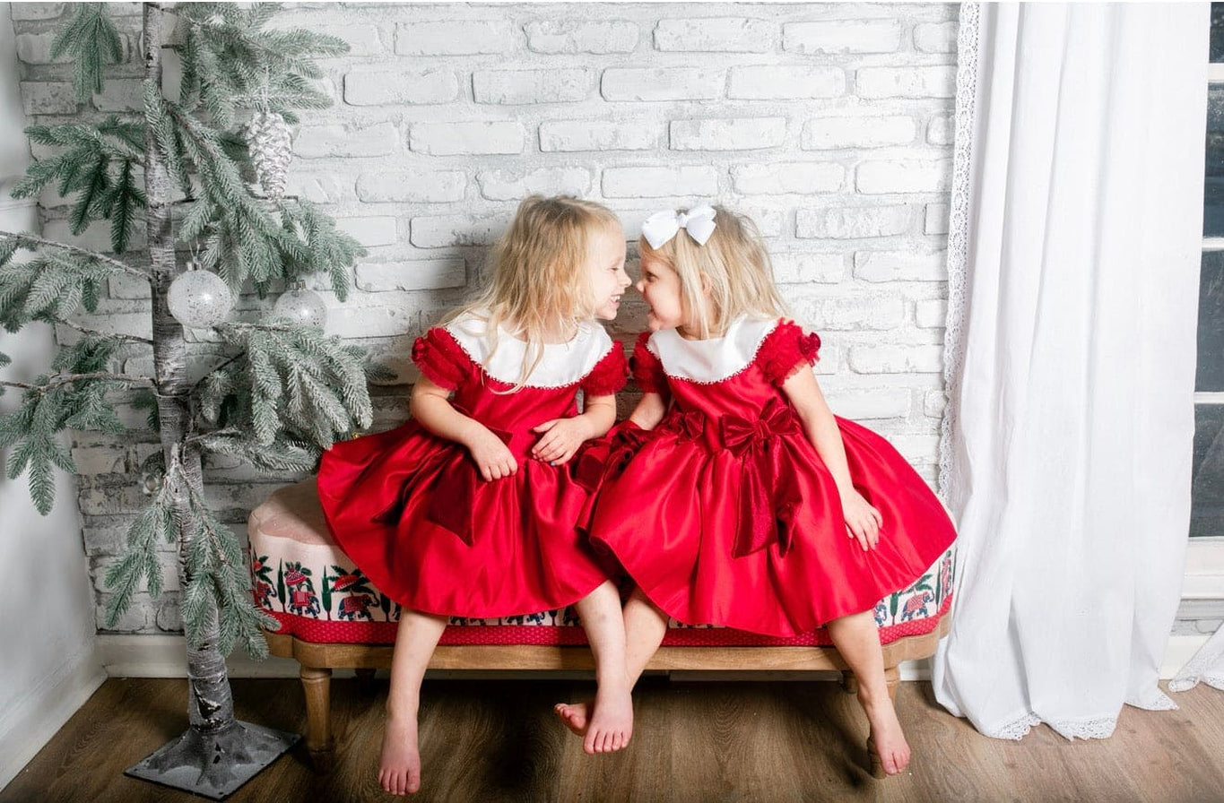 Girl | Holly Amad Satin Ceremony Dress | Red