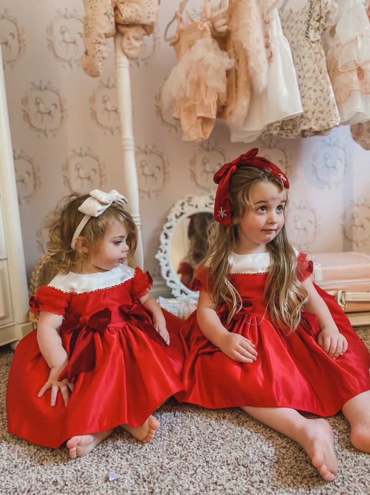 Girl | Holly Amad Satin Ceremony Dress | Red