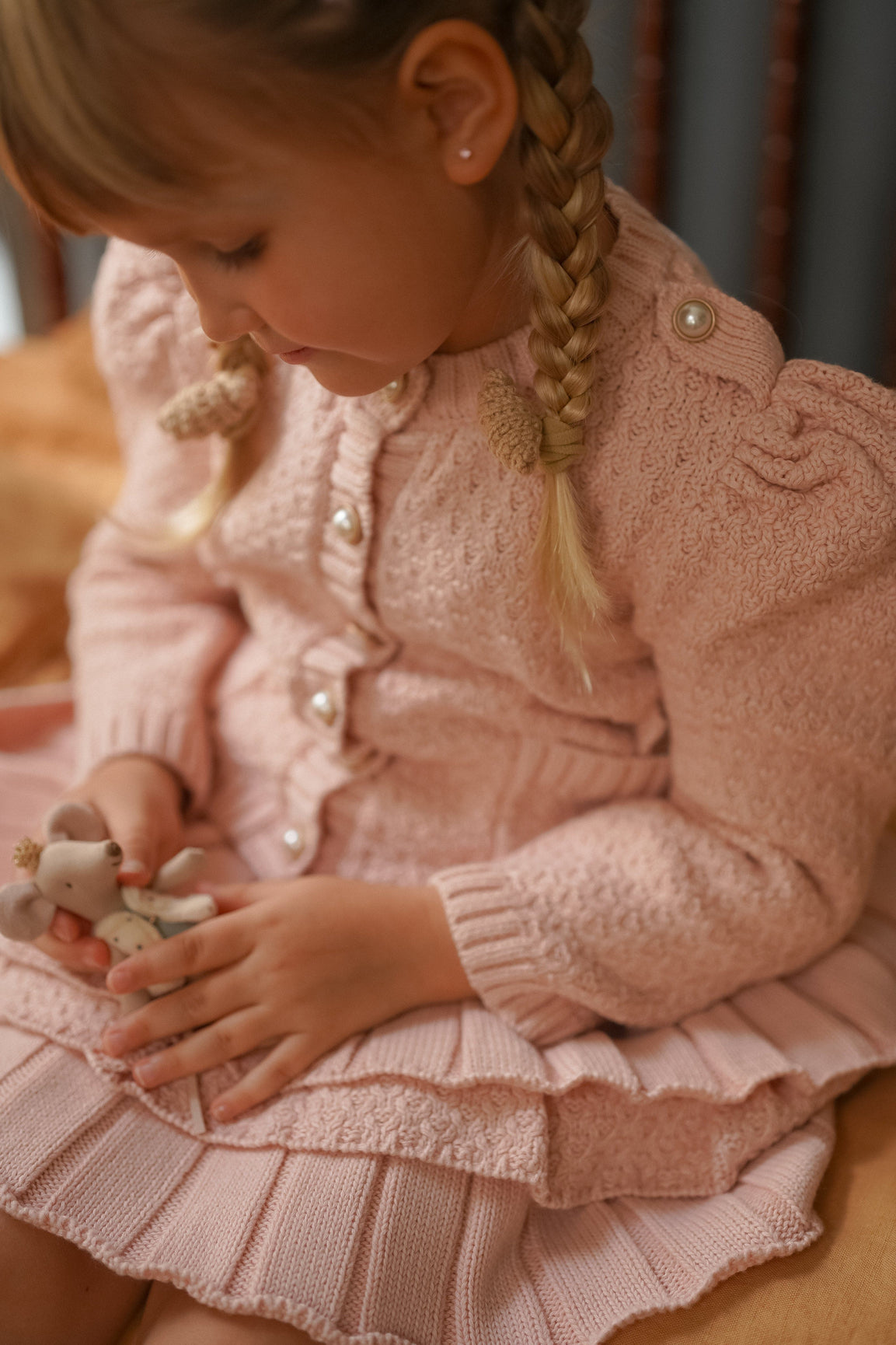 Girl | Julie Pink Knit Cotton Skirt