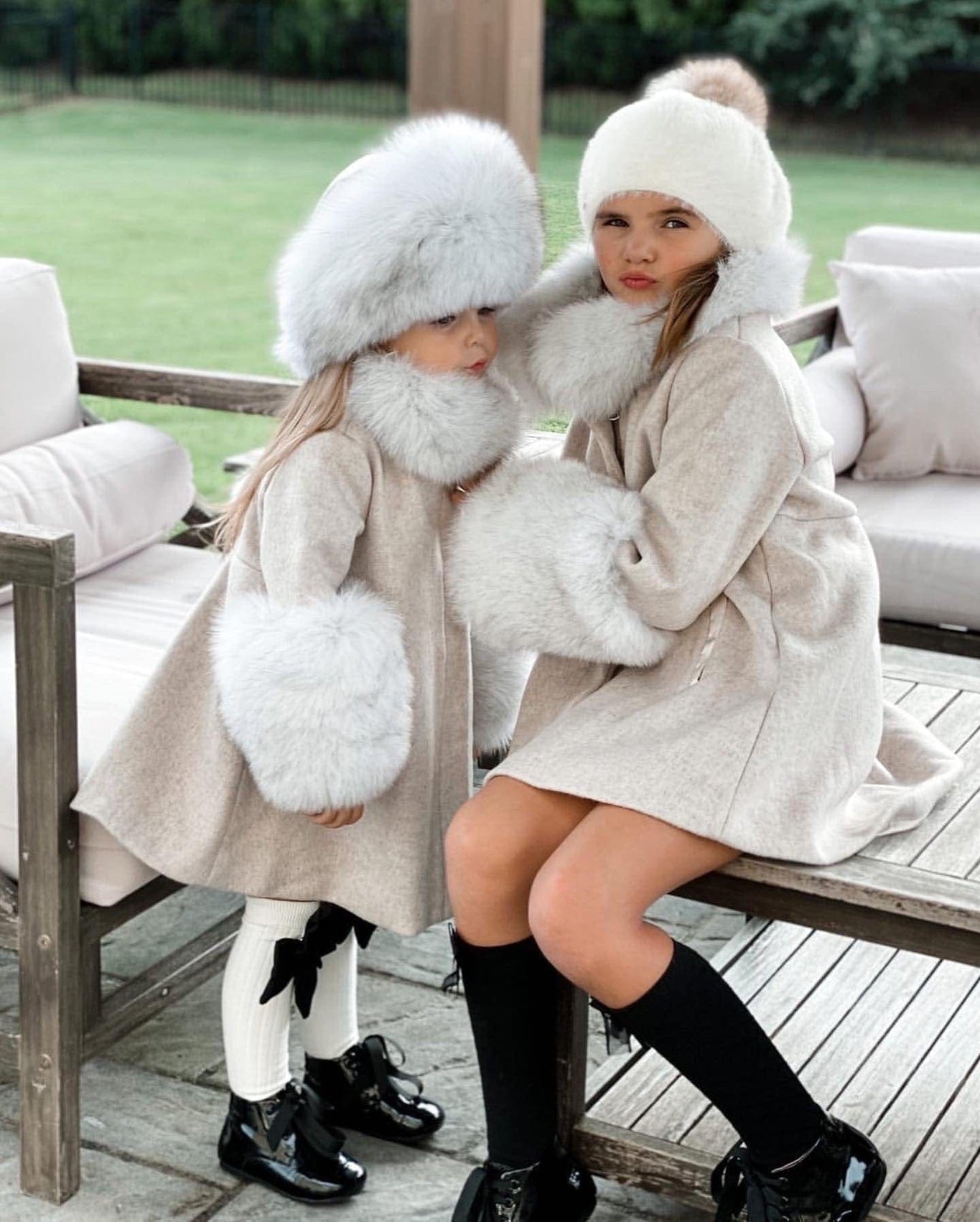 Girl | Karenina Kids' Fur Hat | Gray