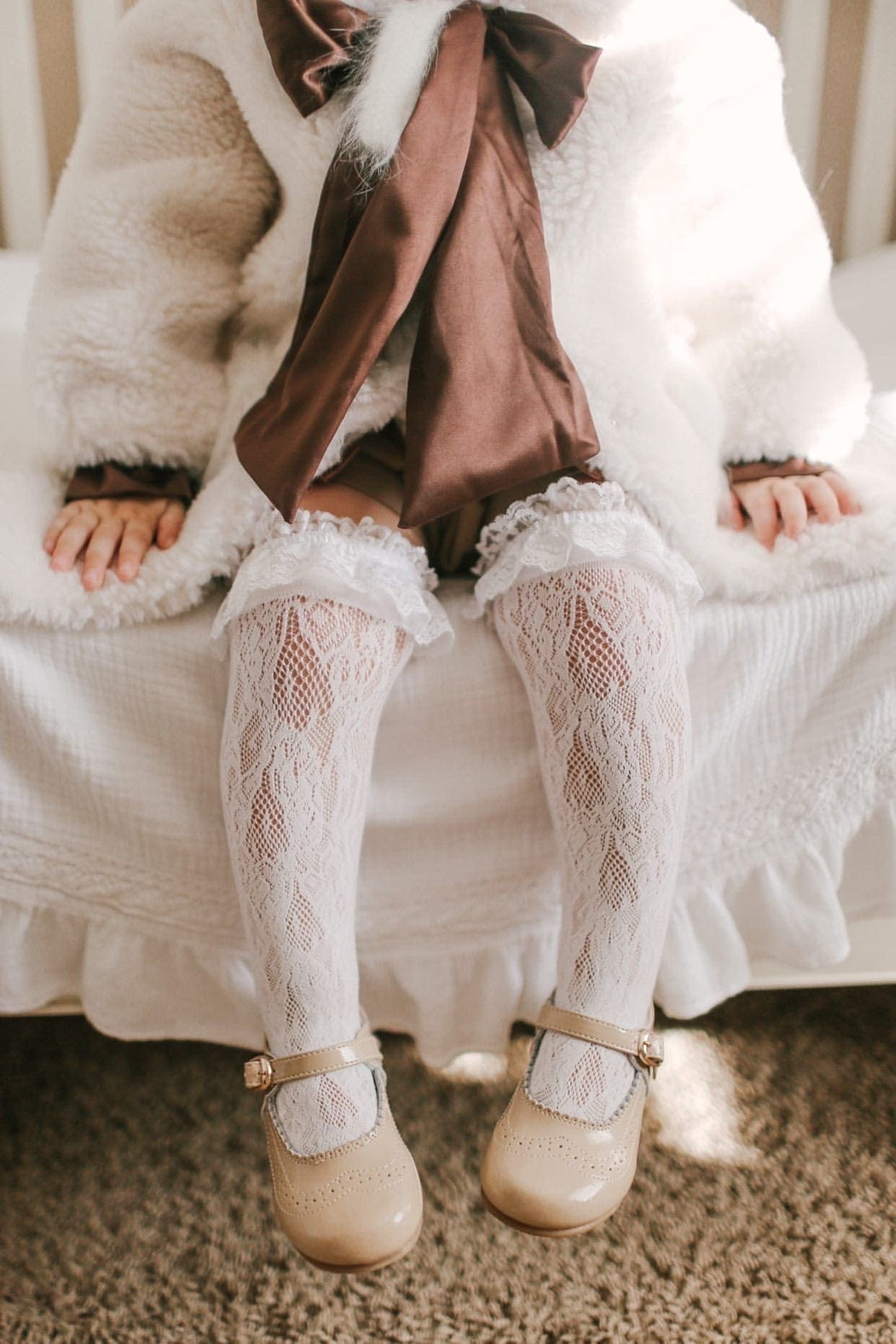 Girl | Lola Lace Socks | White