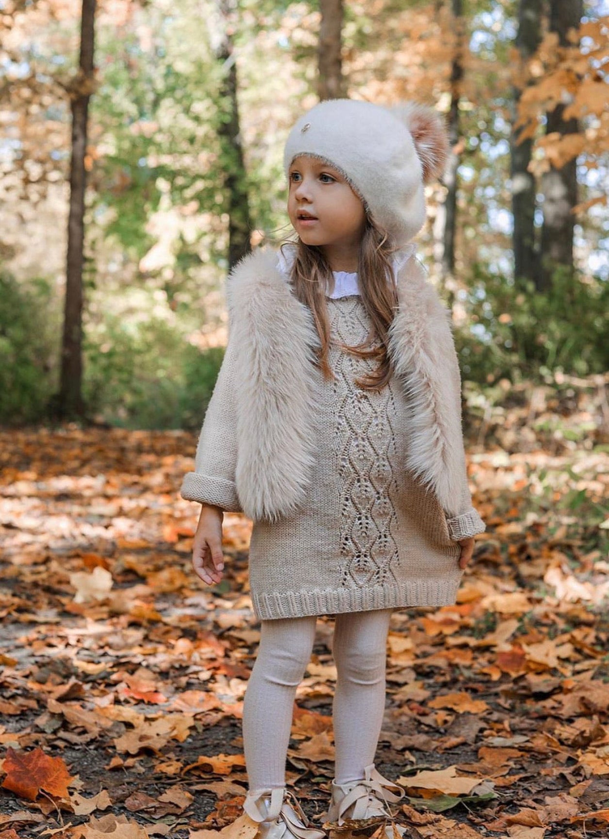 Girl | Milana Victoria Kids Beret | White