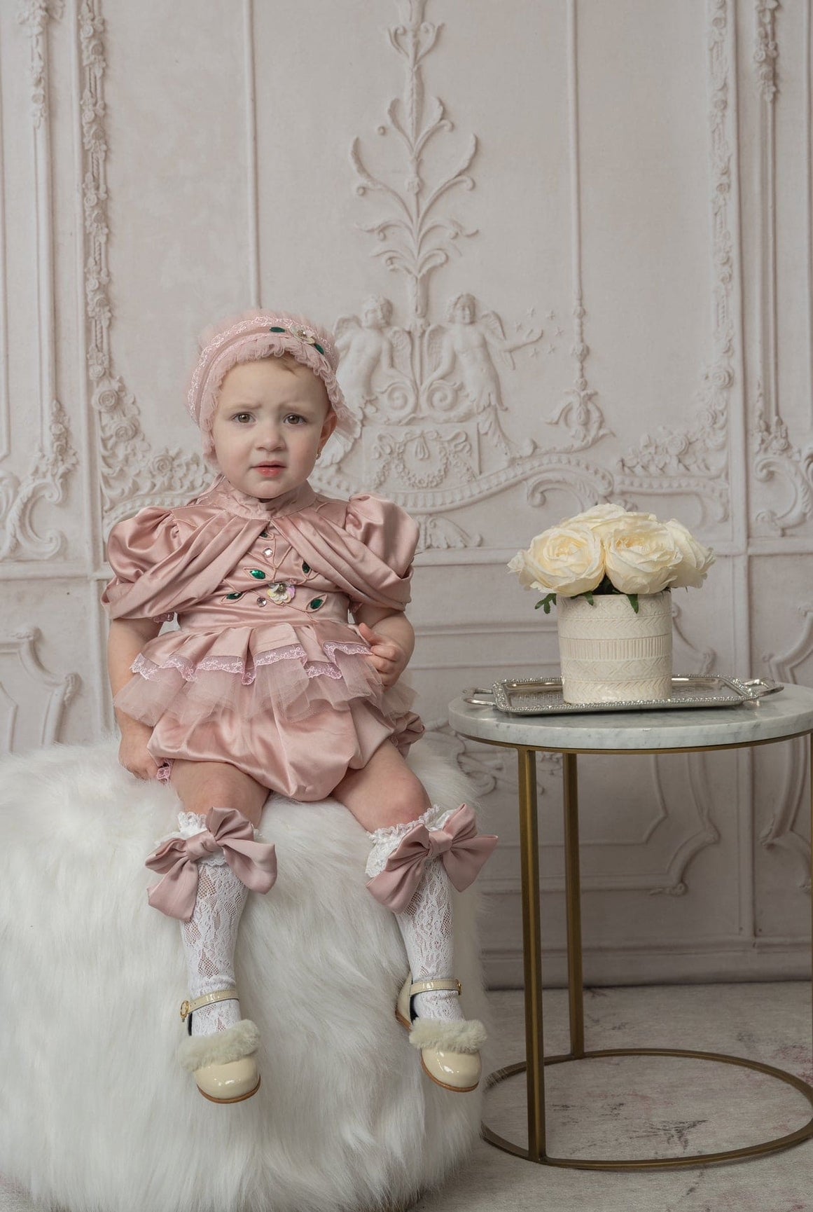 Girl | Satin Ballerina Romper | Pink