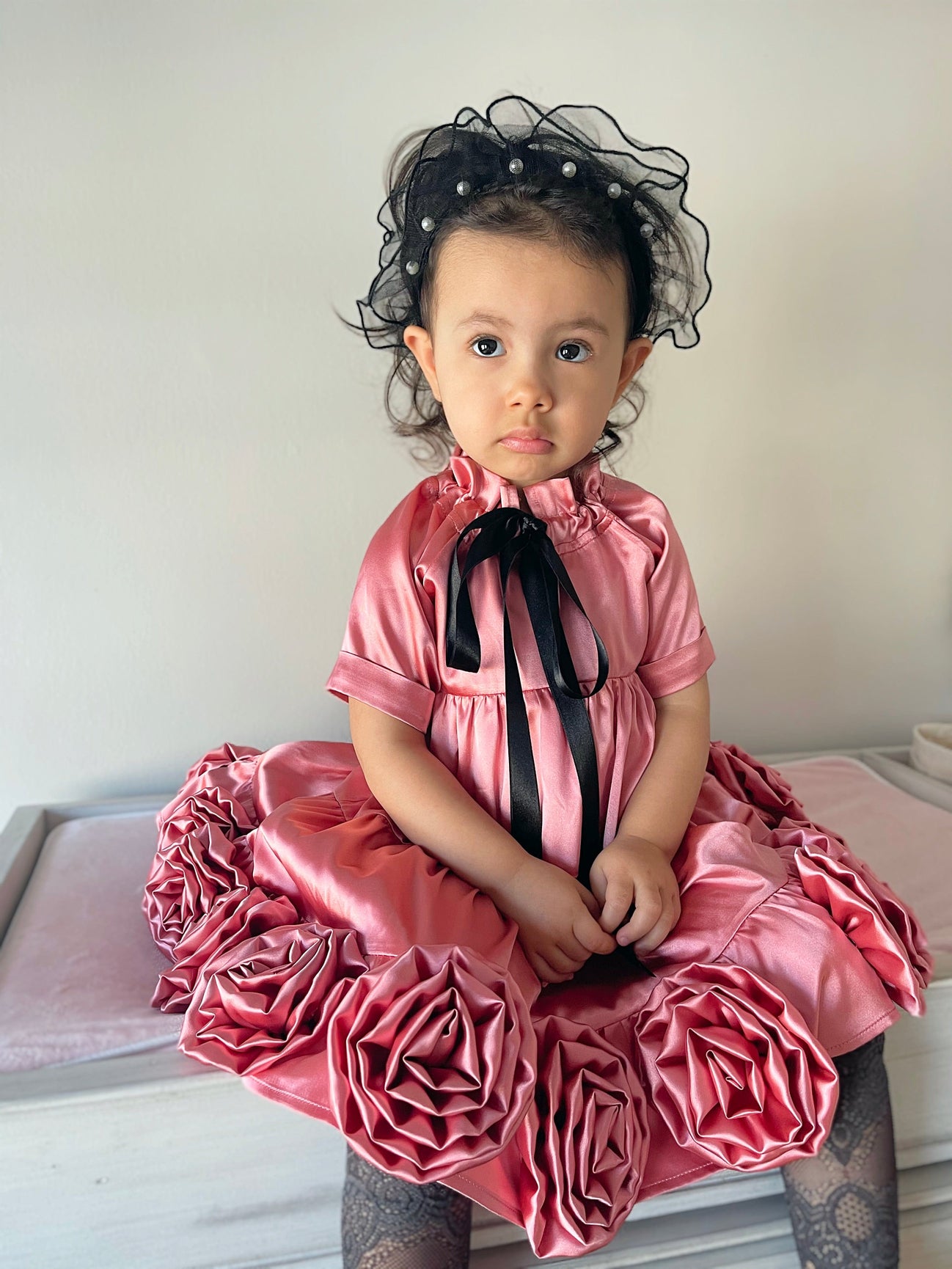 Girl | Satin Dress | Rose