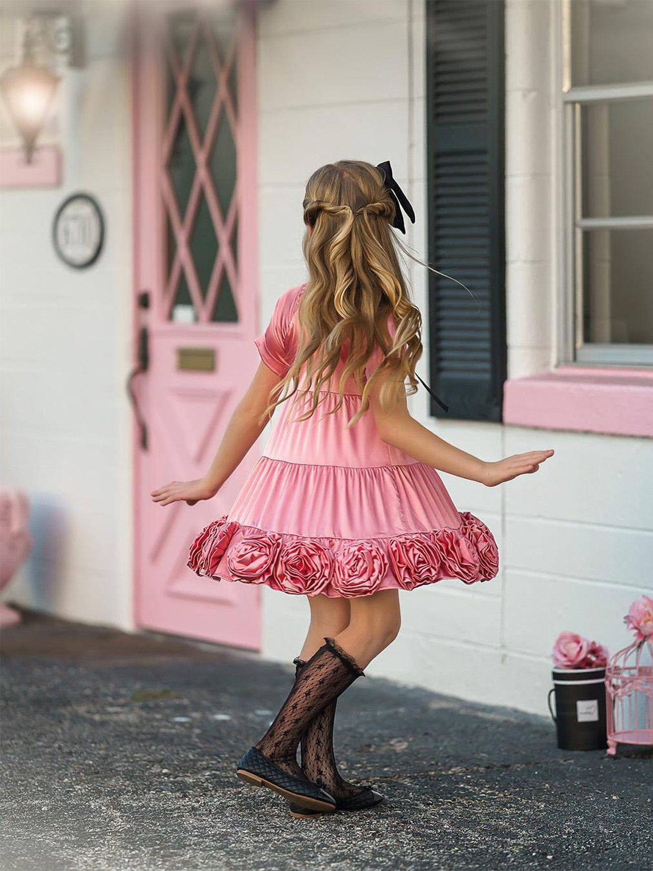 Girl | Satin Dress | Rose