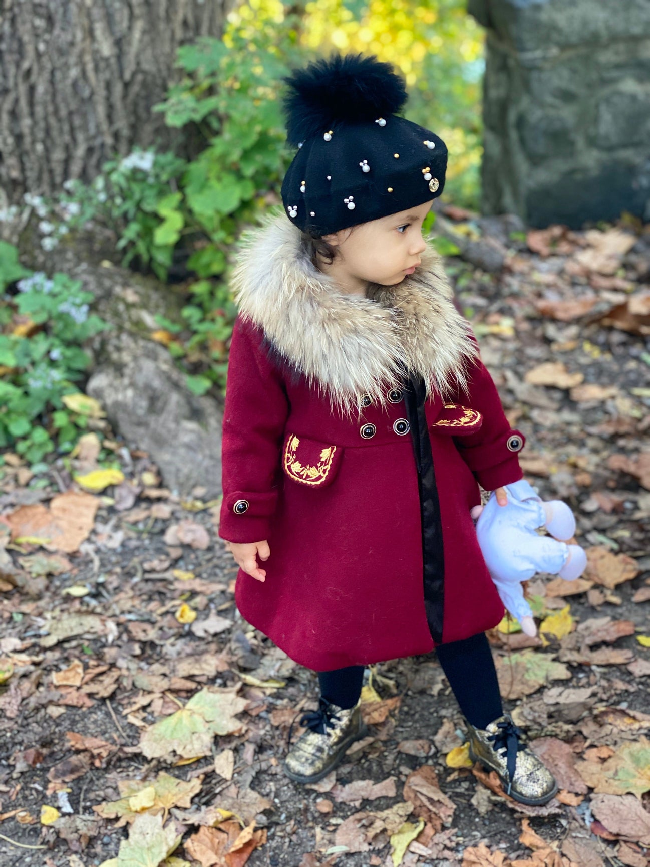 Girl | The Empress Garnet Wool Coat | Red
