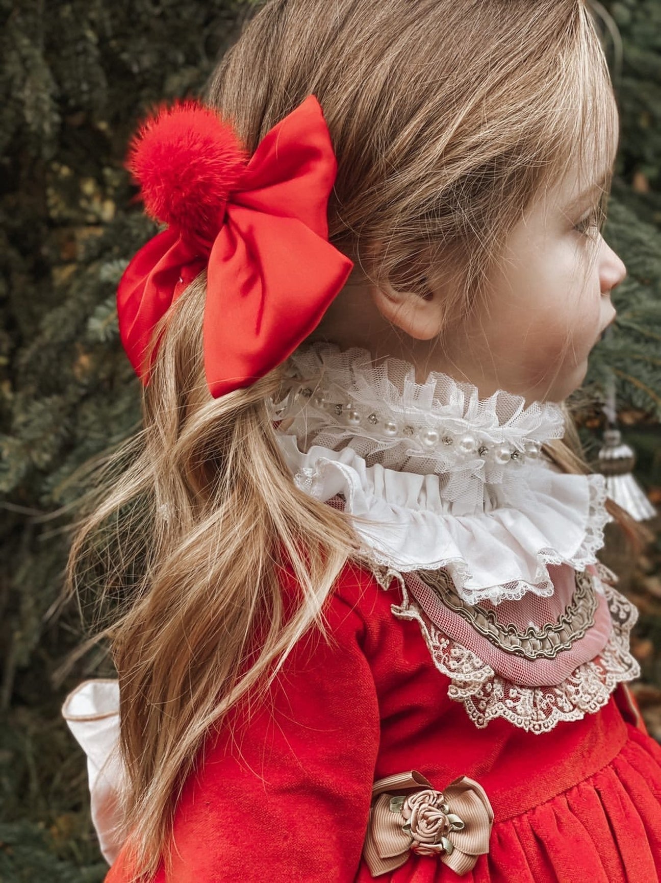 Girl | Tutu Tulle White Hair Sash | Pink