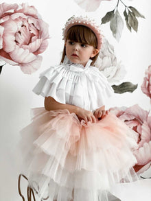 Girl | Victorian Tulle Cape | White