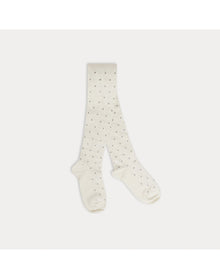 Girls | Dotty Tights | 28 | Milk White