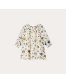 Girls | Formal Teale Dress Flowers | Ecru