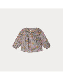 Girls | Griotte Smocked Blouse | Verdigris