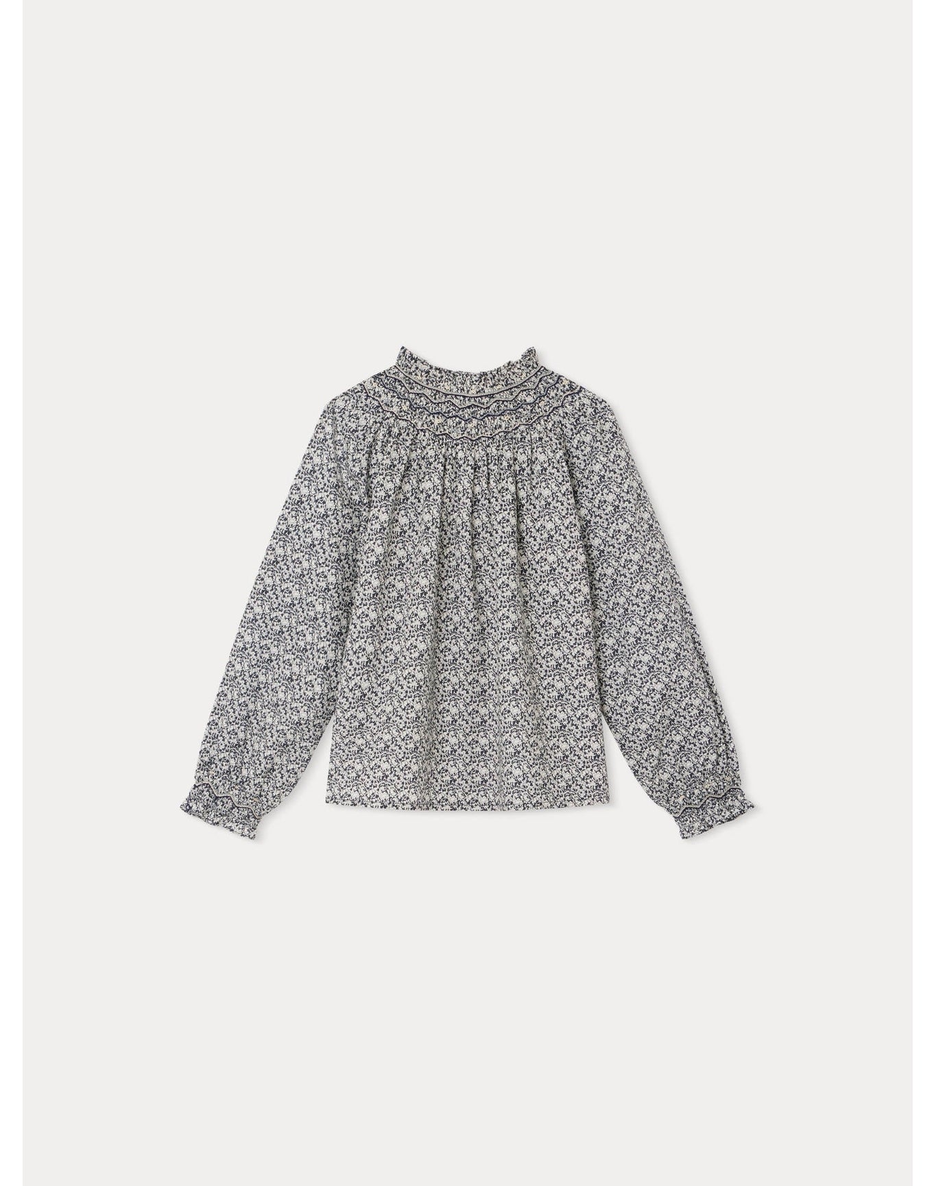 Girls | Petale Smocked Blouse | 10Y-12Y | Navy