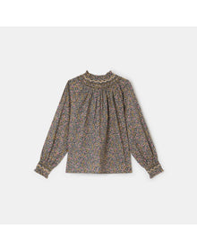 Girls | Petale Smocked Blouse | 8Y | Ink