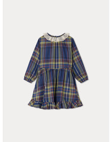 Girls | Thays Dress Tartan | Navy