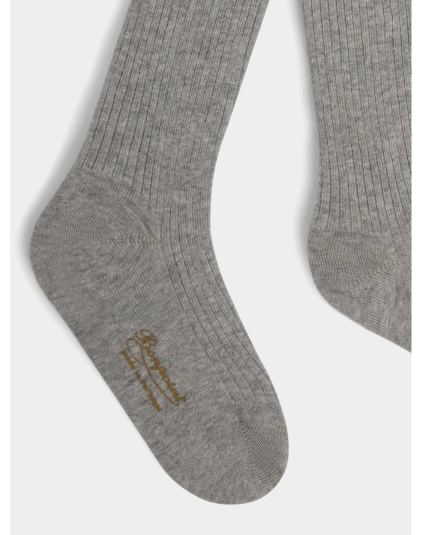 Girls | Thomina Ribbed Tights | Heathered Gray