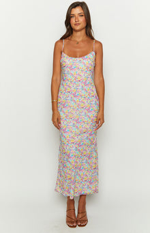Good Days Painted Floral Maxi Dress | Pink