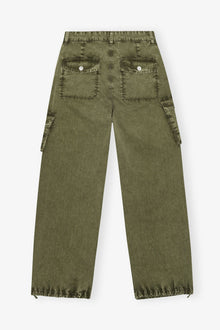 Green Washed Twill Trousers | Kalamata