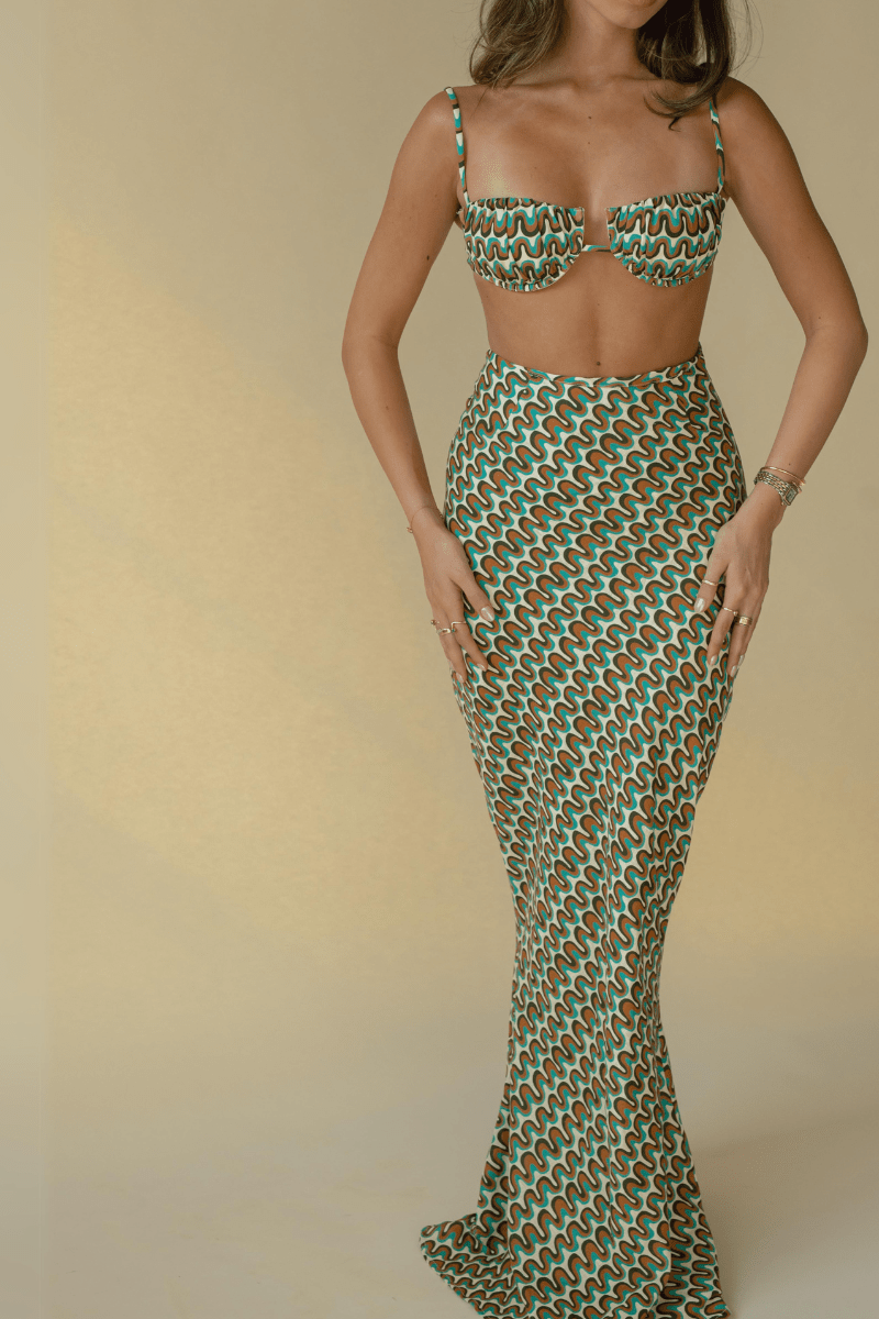 Low Rise Long Slip Skirt | Groovy
