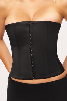 Womens | Satin Corset | Black