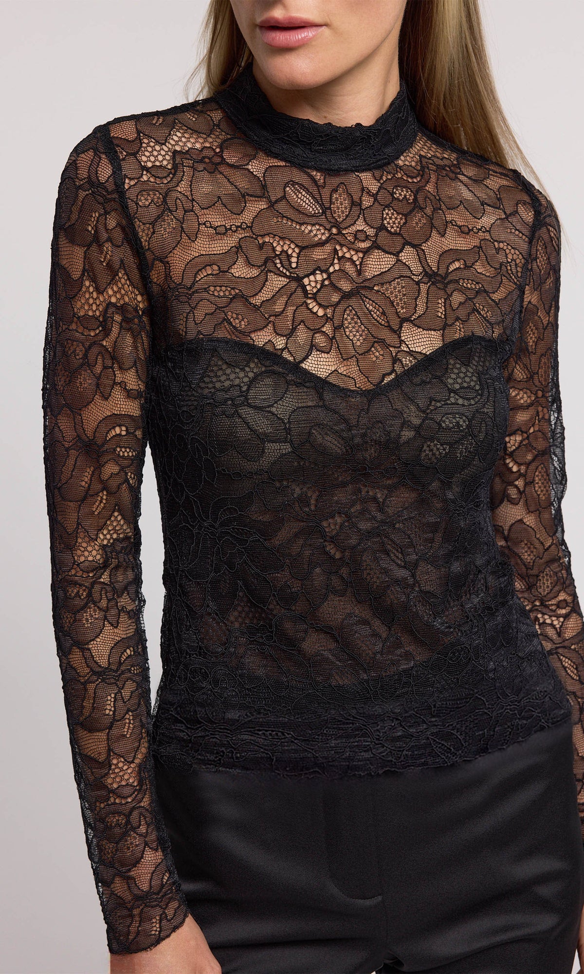 Marielle Lace Top | Black