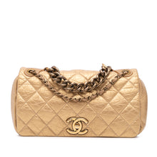 Chanel | Pre-Owned Medium Quilted Aged Calfskin Pondichery Flap | Gold