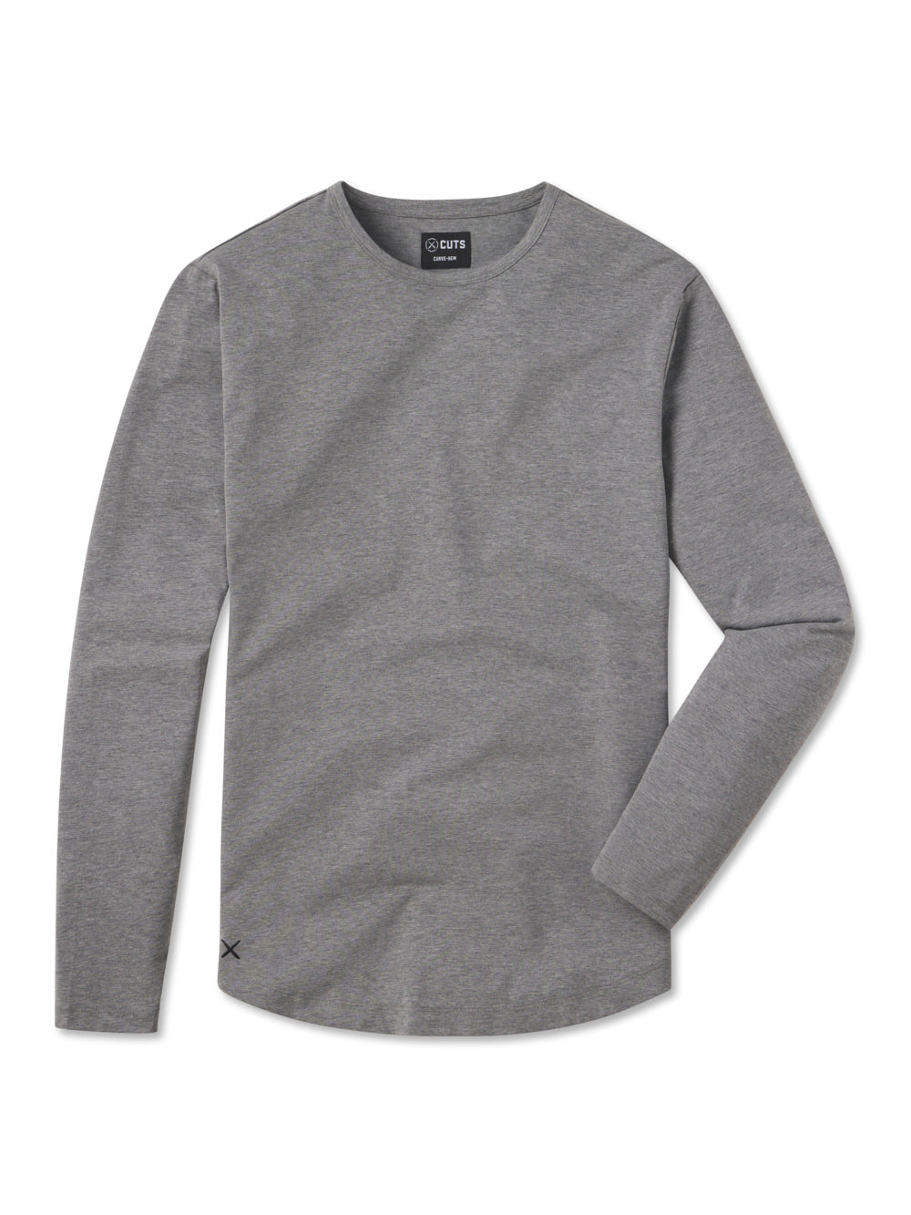 AO Universal Long Sleeve Curve-Hem Tee | Heather Grey Classic-fit PYCA Pro